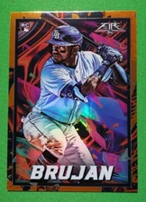 VIDAL BRUJAN RC - 2022 Topps Fire - ORANGE Foil Parallel  #54/299 Tampa Bay Rays