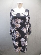 OLD NAVY Size XL Womens Multicolor Floral Back Zip Long Sleeve Sheath Dress 748