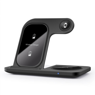 3in1 Wireless Charger Dock Station For Apple Watch 10 Air Pods iPhone 16 Pro Max