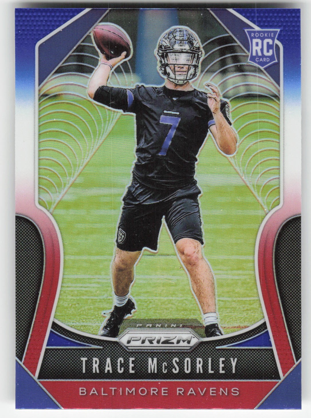 Trace McSorley, 2019 Panini Prizm, #309, Baltimore Ravens, RC