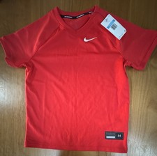 Nike Youth Stock Vapor Select2 V-Neck Baseball Jersey Kids M 10-12 Red DX9010
