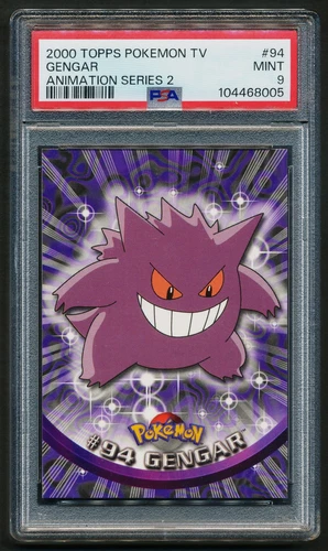 Gengar #94 Topps Pokémon 2000 TV Animation Series 2 PSA 9 MINT
