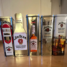 Jim Beam Werbe-/Sammlerdosen Set 5 St&uuml;ck (leer)