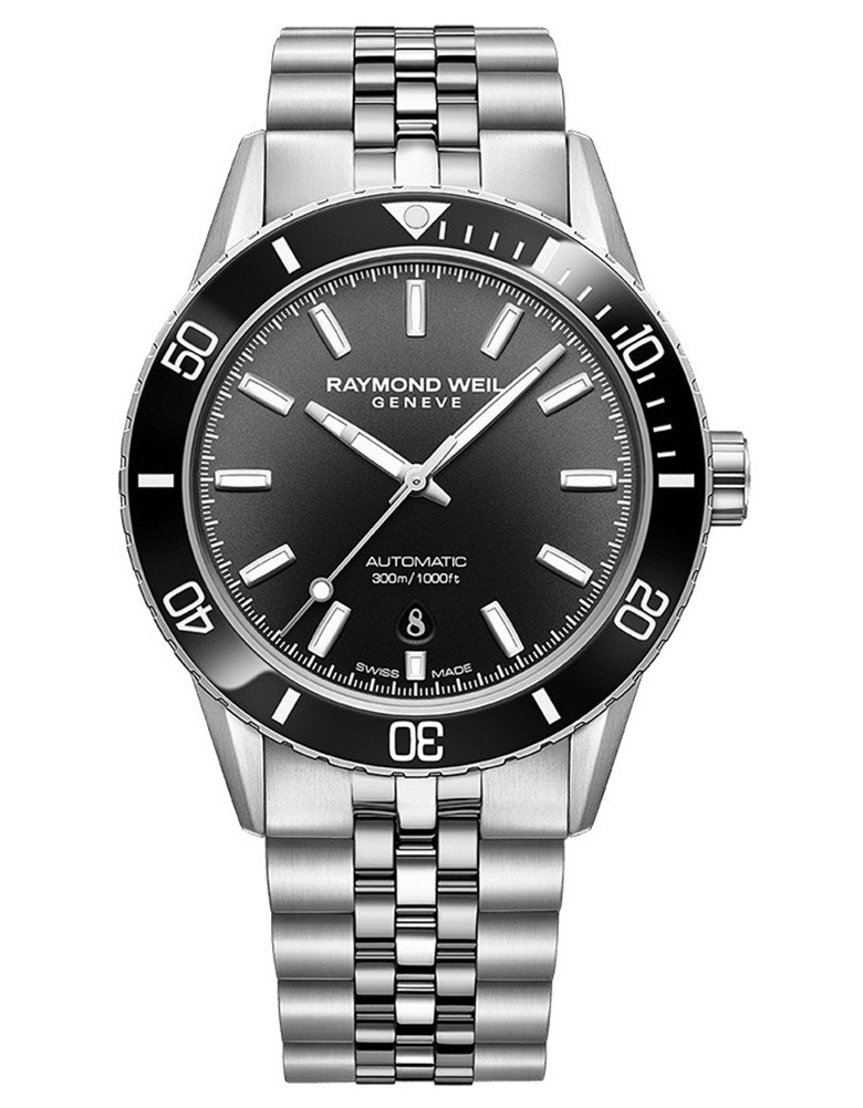Raymond Weil Silver Mens Analogue Watch Freelancer 2775-ST1-20051