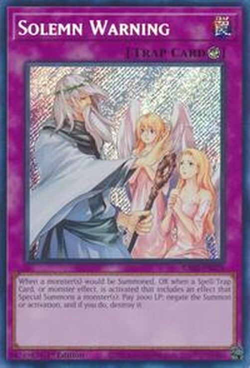 Yugioh - Solemn Warning (Secret Rare) (1st Edition) - RA02-EN078 (P)