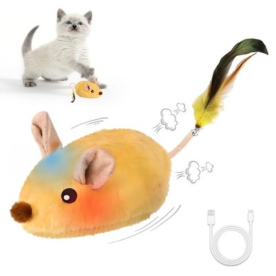 Interactive Mouse Cat Toy, Automatic Moving Fake Rat Mouse Cat Toy, Realistic...