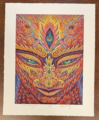 Alex Grey The Shining One Art Print S/# 200 COA Tool Poster Artist Third Eye