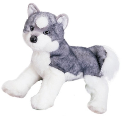 Sasha 16'' Siberian Husky Douglas Plush Stuffed Animal Dog Cuddle Gray White Wolf