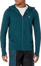 Wolverine Mens Performance Hoodie M Zip Front Long Sleeve Anti-Microbial Blue