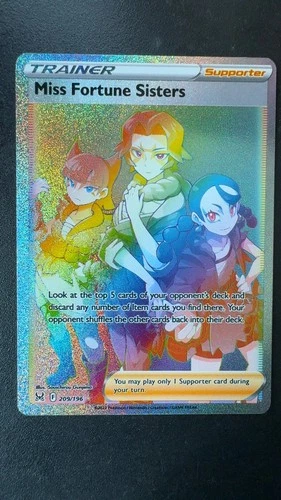 Miss Fortune Sisters 209/196 Rainbow Rare Lost Origin Pokemon Near Mint