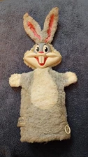 VINTAGE 1960s MATTEL TALKING BUGS BUNNY PULL STRING HAND PUPPET WORKS!