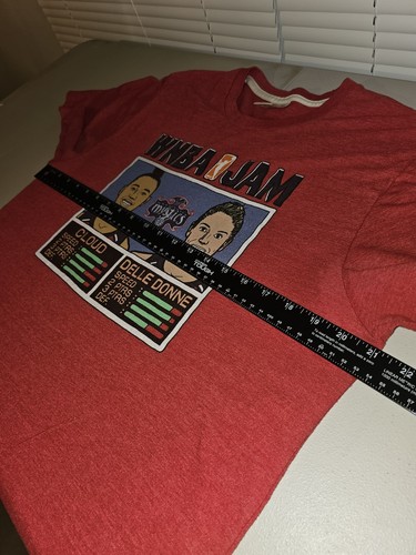 Washington Mystics Della Donne Cloud Retro NBA Jam Large Mens Red Graphic Tee - Picture 9 of 12