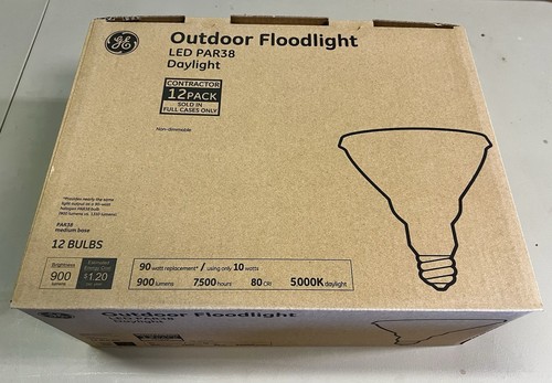New GE LED 90-Watt Par38 Daylight Flood Light Bulb 12-pack NEW!