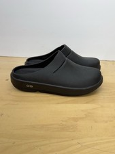 OOFOS OOcloog Clogs Sandals Mens 8 Women  s 10 Orthopedic Black Slip On