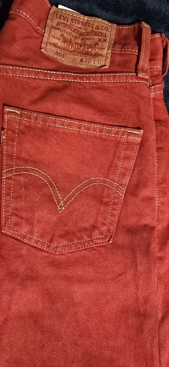Levi's Button Red Jeans for Men for sale | eBay