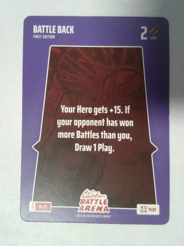 2026 Bo Jackson Battle Arena 1st Edition Battle Back SP Play Card #PL-22