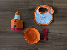 Jako-o Füttern Fläschchen Brei Latz Puppe Teller Krümel Fütterung-Set Haba 
