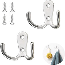 2 PCS Door Hooks Screw In, Coat Hooks for Door, Hooks for Hanging, for Kitchen B