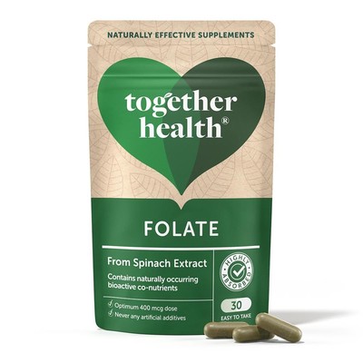 Together Health Natürliches Folat aus Spinat 30 Kapseln