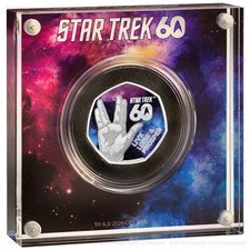 2026 Star Trek Live Long And Prosper Fifty Pence Coloured Silver Proof Coin 50p