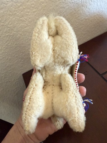 Peluche pupazzo lama alpaca vintage figura vera pelliccia di lana 6” fatto a mano arte popolare - Foto 6 di 6