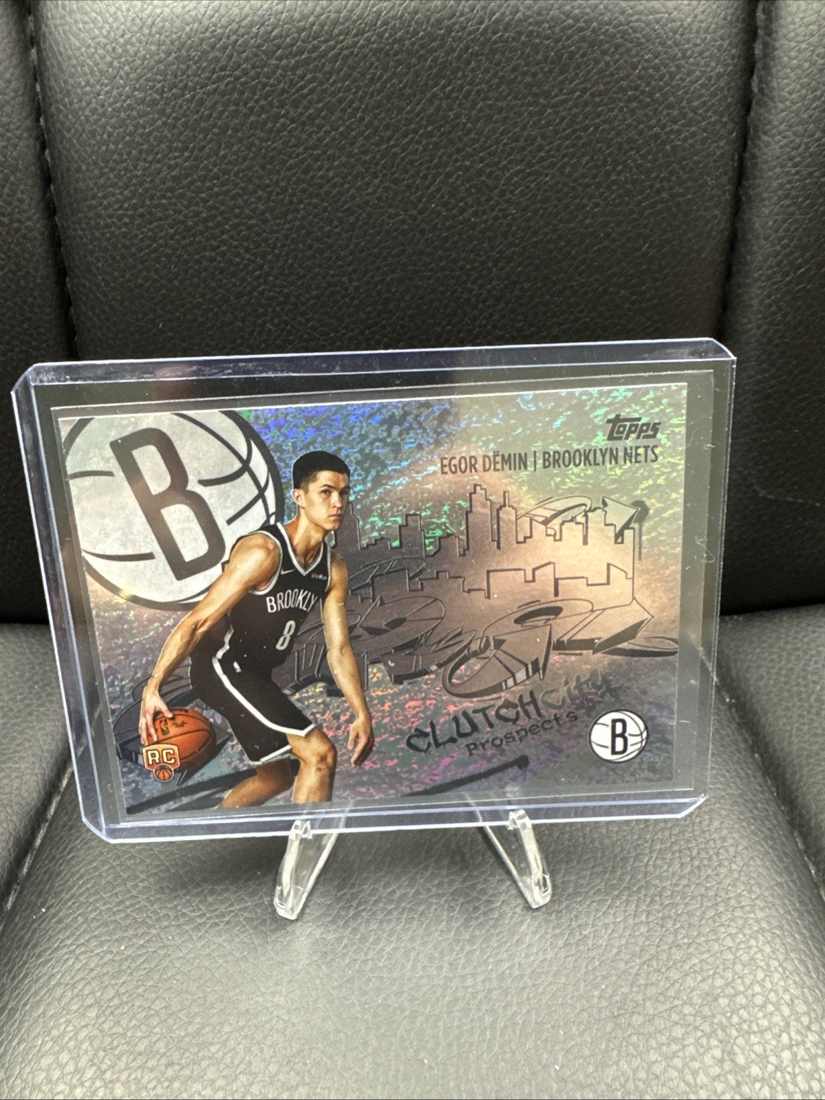 2025-26 Topps EGOR DEMIN Clutch City Prospects SAND GLITTER FOIL #CC-8 Nets SP