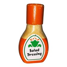 Melissa Doug Condiments Salad Dressing Wood Play Food Cookies HTF Magnetic