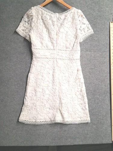 Fashion Union White Crocheted Short Sleeve Dress Size 8 Junior - Picture 5 of 13
