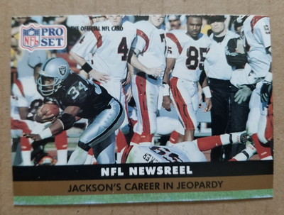 1991 Pro Set #346 Jackson's Career in Jeopardy Los Angeles Raiders NM+