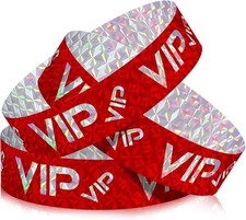 500 Pack VIP Plastic Wristbands for Events Party VIP Custom Bracelets Armbands