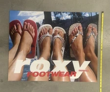 ROXY VINTAGE 90’S SURF SKATE MX GOLF SUP SNOW LONGBOARD AUTHORIZED DEALER SIGN