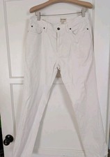 Todd Snyder Slim Fit Cotton Linen Denim Pants 30 X 32 White
