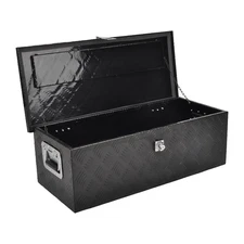 Aluminum 30"X13"X10" Black Trailer Pickup Truck Bed Tool Box Underbody Storage