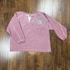 LOONEY TUNES Mens Henley Shirt VTG Distressed Bugs Bunny 90s Size L/XL