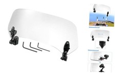 37cm Lens Motorcycle Windshield, Adjustable Clip Wind Deflector Clear