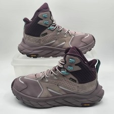 Hoka One One Anacapa Mid GTX Hiking Boots Womens Size 9 Purple Gore Tex Vibram