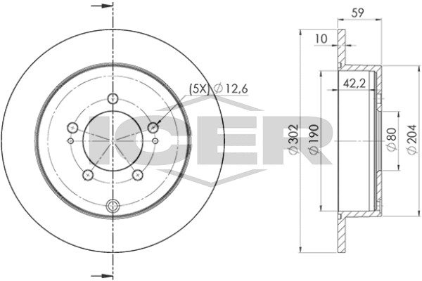 Bremsscheiben FüR Peugeot 4007 Citroen C-Crosser Mitsubishi Ab 06-> 1609248180-image