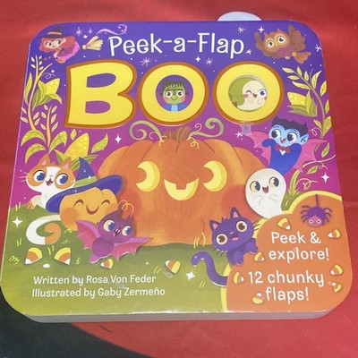 *KIDS*  Peek-a-Flap BOO   (2017, Hard Board Book) *HALLOWEEN*