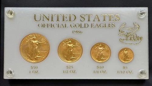 1986 U.S. Gold American Eagle 4-coin set 1.85 oz. Choice Uncirculated