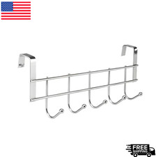 Over The Door Hook, Organizer Rack, Hanging for Coats, Hats, Towels, 5 Hook NEW