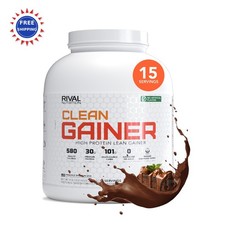 Protein Powder 5LB Chocolate Fudge Clean Gainer Rival Nutrition 30g 101g High 13.00 per gallon