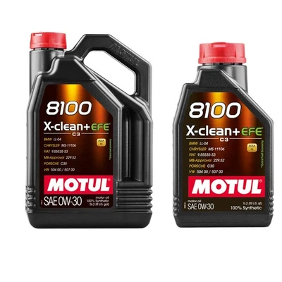 6 LITRI MOTUL 8100 X-CLEAN+ EFE 0W30 BMW LL-04 MB 229.52 VW 504 507 00 MS-11106
