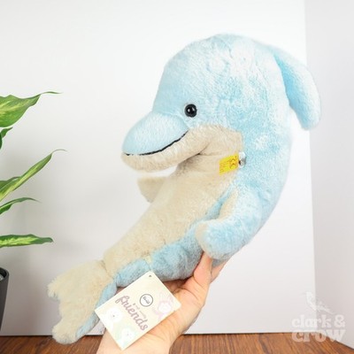 Steiff Plush Denny the Dolphin Stuffed Plush Animal - Retired - 13'' - EAN 06519
