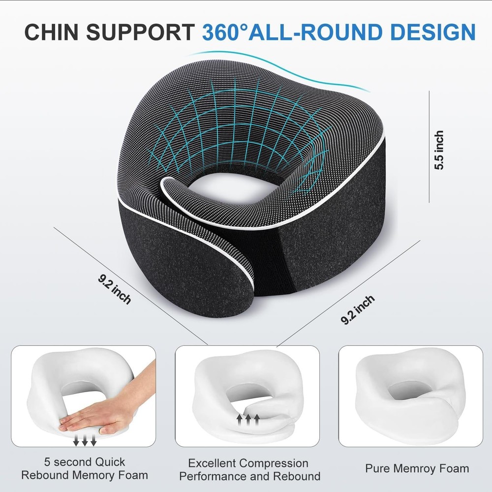 Best Memory Foam Travel Pillow for Neck Support and Soft Sleeping on Airplanes