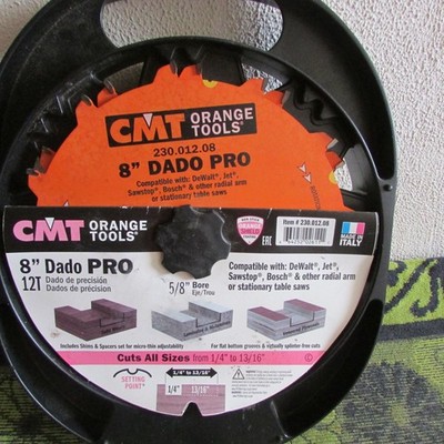 *** CMT Orange Tools. 8'' Dado Pro. Cuts Sizes 1/4'' to 13/16''. ***