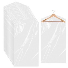 20  Clear Suit Cover Dust-proof Hanging Garment Storage Bag Dress Clothes Coat