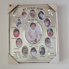 Lawrence Frames My First Year Baby Picture Frame Silver Model 830080