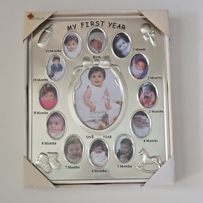 Lawrence Frames My First Year Baby Picture Frame Silver Model 830080