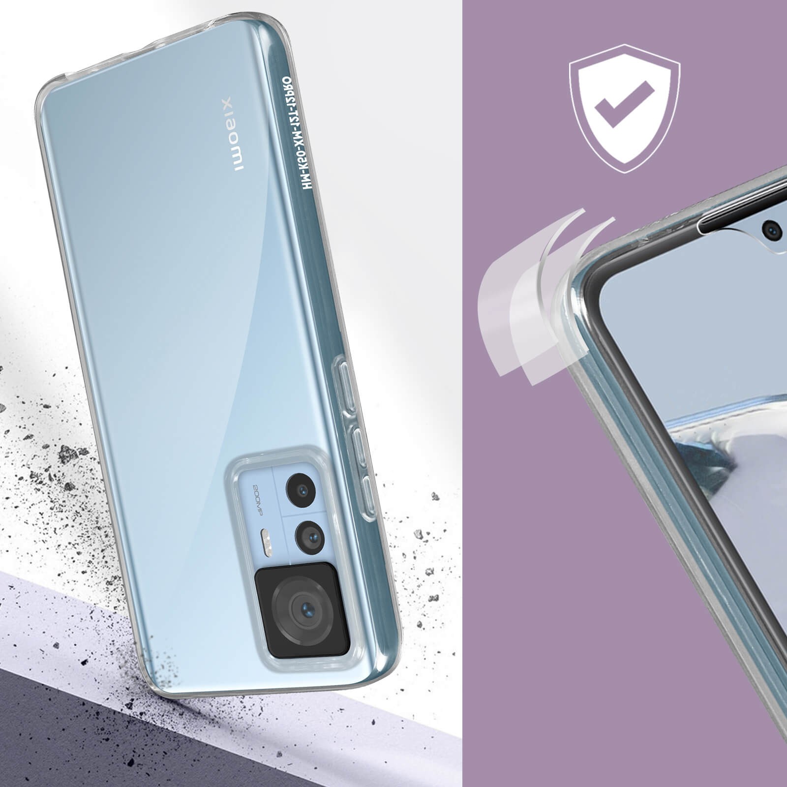 Coque Xiaomi 12T Pro transparente protection intégrale rigide souple - 3