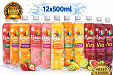Rubicon Sparkling Spring Water with Real Fruit Juice Drink 12 x 500ml Bottles UK
